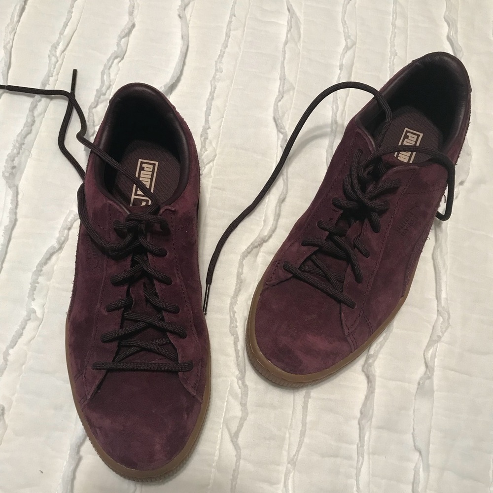 Puma plum sneaker with gum bottoms